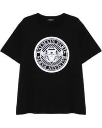 Balmain - Crew Neck T-Shirt With Graphic Print - Lyst