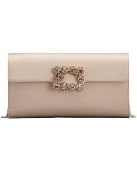 Roger Vivier - Flower Buckle Envelope Flap Crossbody Bag - Lyst
