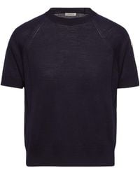 Moncler - Short Sleeve Wool Sweater - Lyst