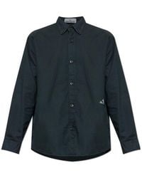 Stone Island - Logo Embroidered Shirt - Lyst