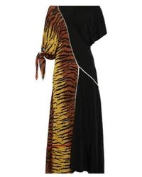 Victoria Beckham - Asymmetrical Animal Print Maxi Dress - Lyst