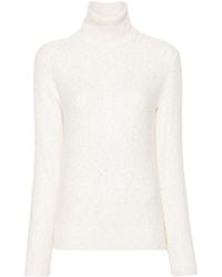Fabiana Filippi - Sequin Embellished Turtleneck Jumper - Lyst