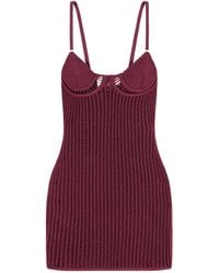 The Attico - Crochet Cotton-Blend Mini Dress - Lyst