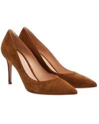 Gianvito Rossi - Solid Color Suede Pumps - Lyst