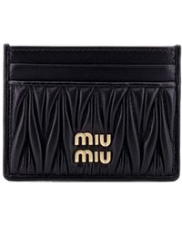 Miu Miu - Logo Lettering Card Holder - Lyst