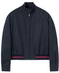 Gucci - Cotton Twill Zip Jacket With Web - Lyst