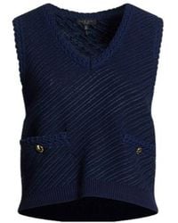 Rag & Bone - Sleeveless V-Neck Knitted Sweater - Lyst
