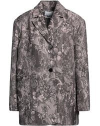 Ganni - Floral-Print Full-Length Jacket - Lyst