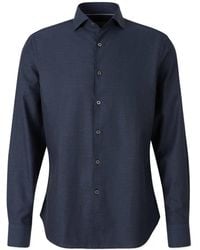 Canali - Long Sleeved Plain Shirt - Lyst