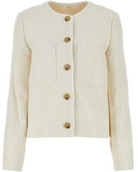 A.P.C. - Buttoned Tweed Blazer - Lyst