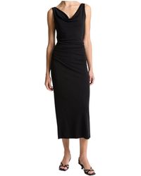 Vince - Matte Jersey Cowl-Neck Tank Dress - Lyst