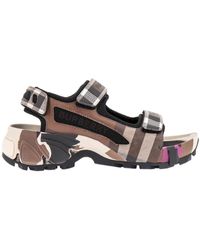 Burberry - Arthur Check-Pattern Sandals - Lyst