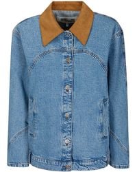 Baum und Pferdgarten - Bayson Contrast-Collar Denim Jacket - Lyst