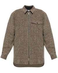 Dries Van Noten - Zip-Up Tweed Overshirt - Lyst
