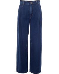 Max Mara - Pleated Wide-Leg Jeans - Lyst