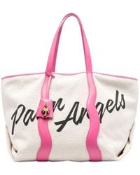 Palm Angels - Logo-Print Canvas Tote Bag - Lyst