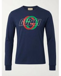 Gucci - Logo Printed Long-Sleeve T-Shirt - Lyst