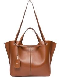 Max Mara - Contrast-Stitching Tote Bag - Lyst