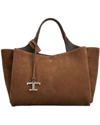 Tod's - Mini Suede Tote Bag - Lyst