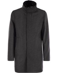 Herno - Coat With Detachable Collar - Lyst