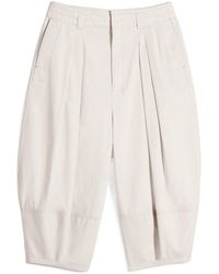 Lemaire - Pleated Balloon Shorts - Lyst