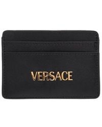 Versace - Logo-Lettering Card Holder - Lyst