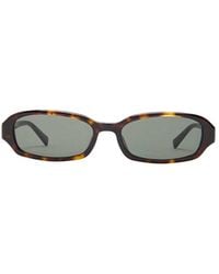 Saint Laurent - Erin Narrow Rectangle-Frame Sunglasses - Lyst