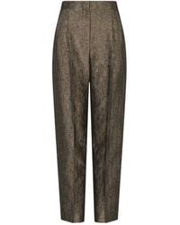 Giorgio Armani - Silk-Blend Straight-Leg Trousers - Lyst