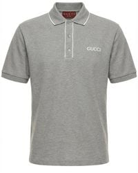 Gucci - Logo Embroidered Short-Sleeve Polo Shirt - Lyst