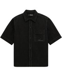 Amiri - Script Linen Short-Sleeve Shirt - Lyst