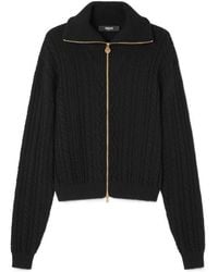 Versace - Zip-Up Knitted Cardigan - Lyst