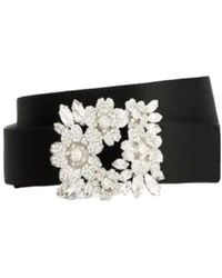 Roger Vivier - Bouquet Strass Versailles Diamond Buckle Belt - Lyst
