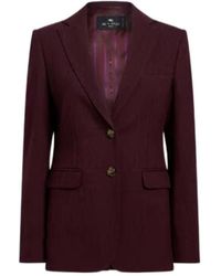 Etro - Single-Breasted Wool Jacquard Jacket With Medallion Motif - Lyst