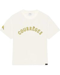 Courreges - Crew Neck Short-Sleeved T-Shirt - Lyst