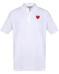 Comme des Garçons - Logo Embroidered Polo Shirt - Lyst