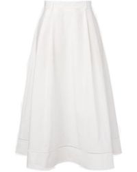 Rohe - Embroidered Cotton Poplin Maxi Skirt - Lyst
