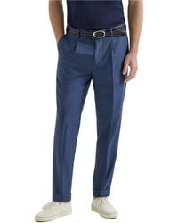 Brunello Cucinelli - Virgin-Wool Prince Of Wales Trousers With Pleat - Lyst