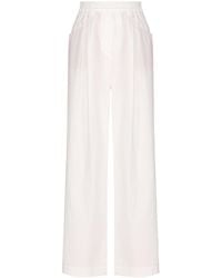 Brunello Cucinelli - Wide-Leg Cotton Trousers - Lyst