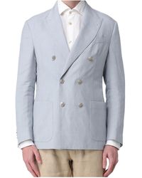 Eleventy - Double-Breasted Patch-Pocket Jacket - Lyst