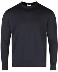 Malo - Ribbed Trim Virgin Wool Sweater - Lyst