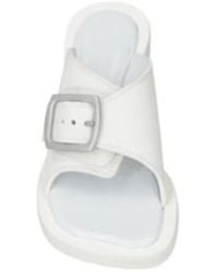 MM6 by Maison Margiela - Square-Toe Block-Heel Mule Slides - Lyst