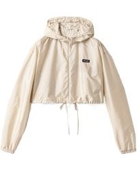 Miu Miu - Technical Fabric Windbreaker - Lyst