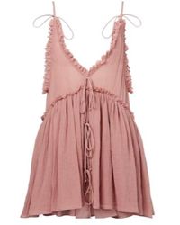 The Attico - Ruffled Cotton Gauze Minidress - Lyst