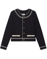 FRAME - Button Embellished Jacket - Lyst