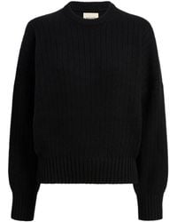 KHAITE - Lennox Cashmere Ribbed Crew Neck Sweater - Lyst