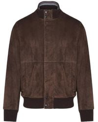 Paul & Shark - Suede Bomber Jacket - Lyst