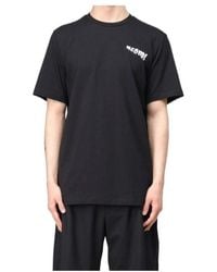 MSGM - Logo Embroidered Jersey T-Shirt - Lyst