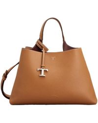 Tod's - Logo Printed Small Tote Bag - Lyst