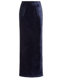 Fendi - Zip-Detailed Velvet Skirt - Lyst