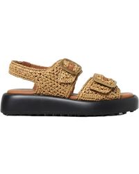 Tod's - Knitted Buckle Flat Sandals - Lyst
